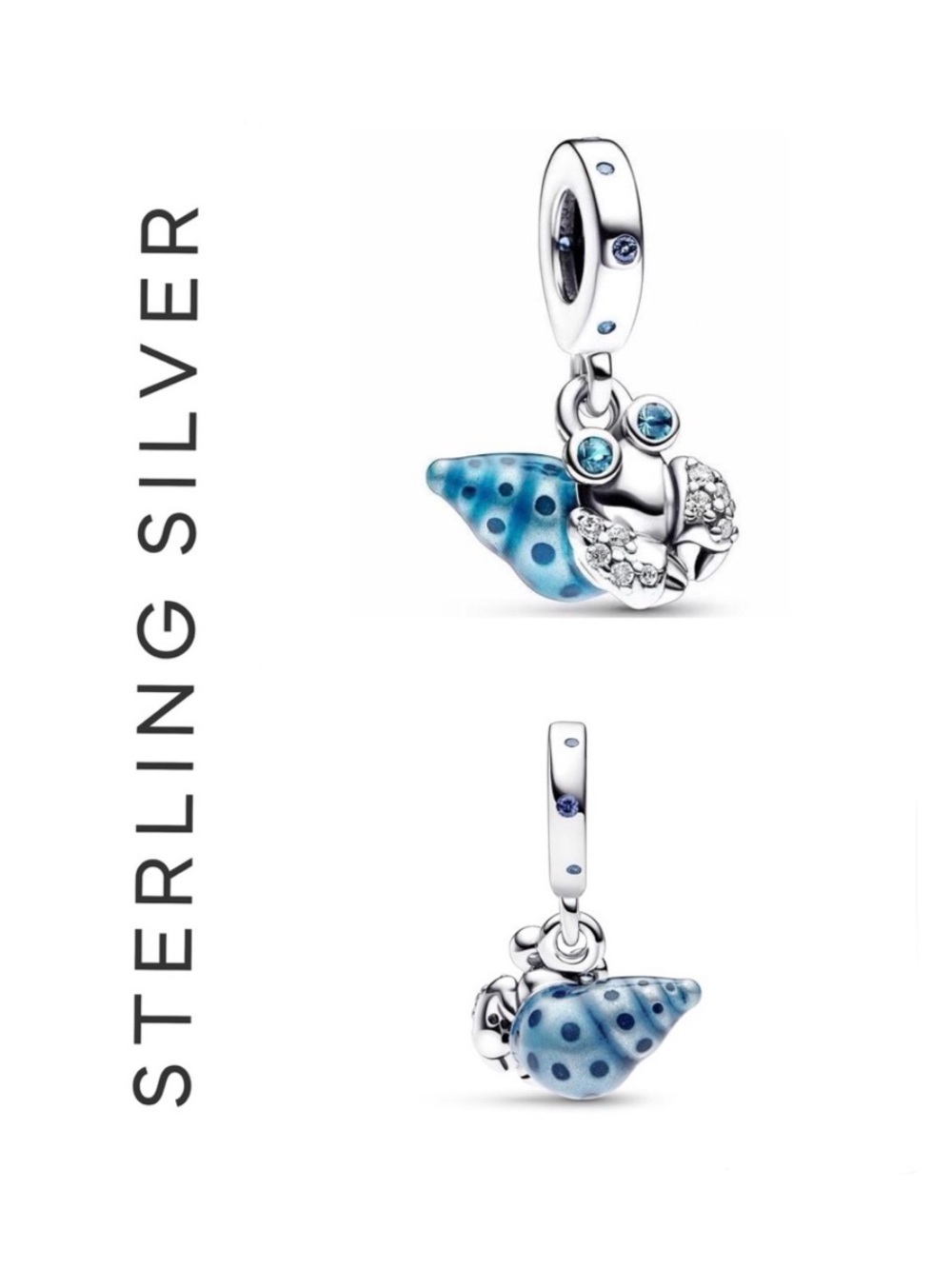 🌟🌟 S925 Sterling Silver Kermit Crab Charm
